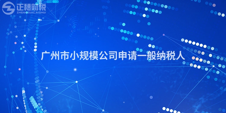 廣州市小規模公司申請一般納稅人
