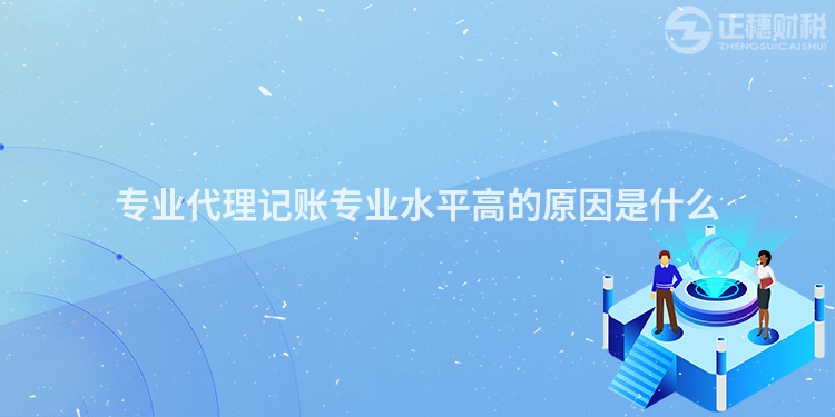 專(zhuān)業(yè)代理記賬專(zhuān)業(yè)水平高的原因是什么