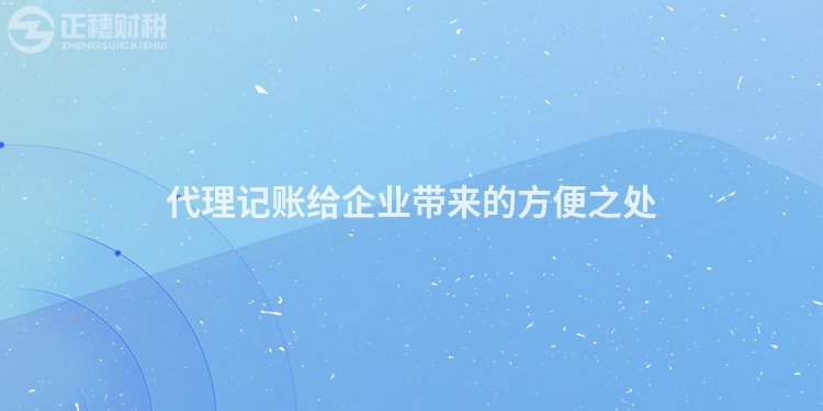 代理記賬給企業(yè)帶來(lái)的方便之處