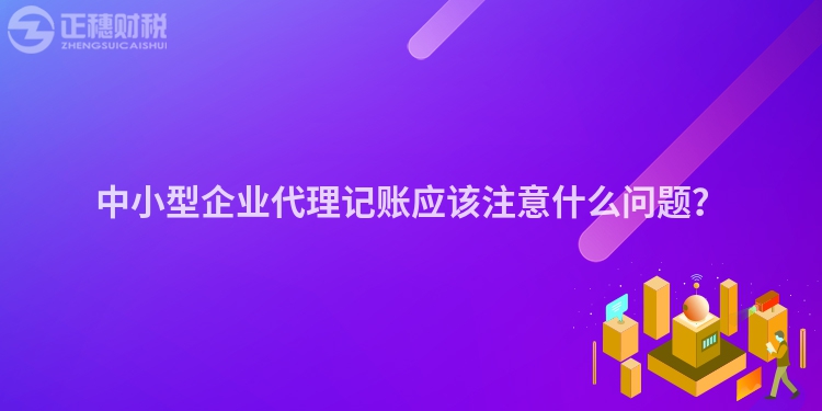 中小型企業代理記賬應該注意什么問題？