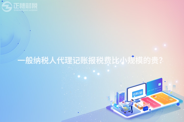一般納稅人代理記賬報稅費比小規模的貴？