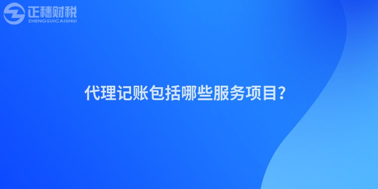 代理記賬包括哪些服務項目？