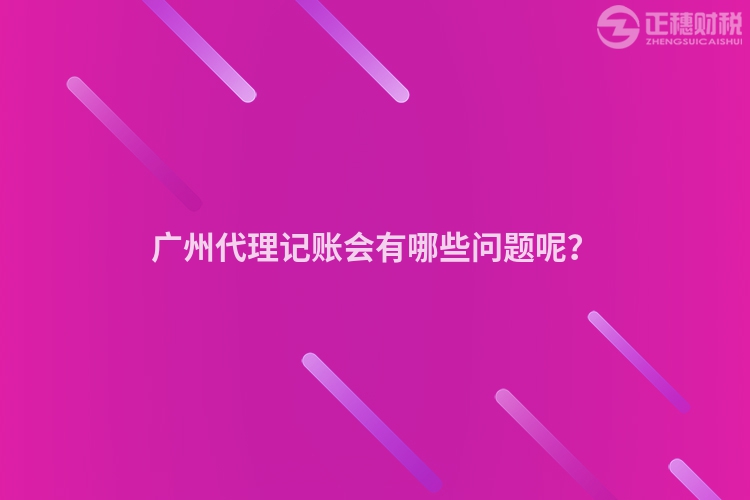 廣州代理記賬會有哪些問題呢？