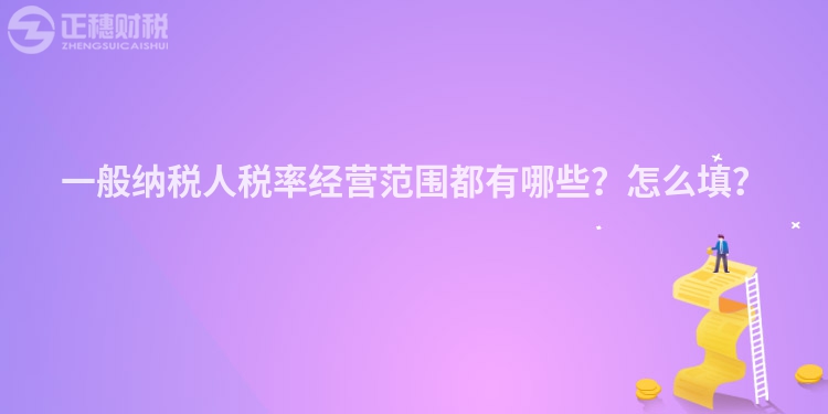 一般納稅人稅率經營范圍都有哪些？怎么填？