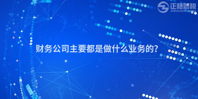 財務(wù)公司主要都是做什么業(yè)務(wù)的？