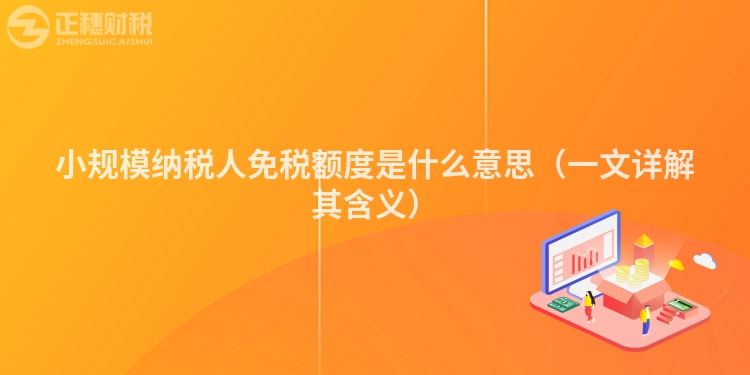 小規模納稅人免稅額度是什么意思（一文詳解其含義）