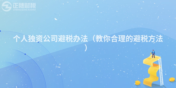 個(gè)人獨(dú)資公司避稅辦法(教你合理的避稅方法)