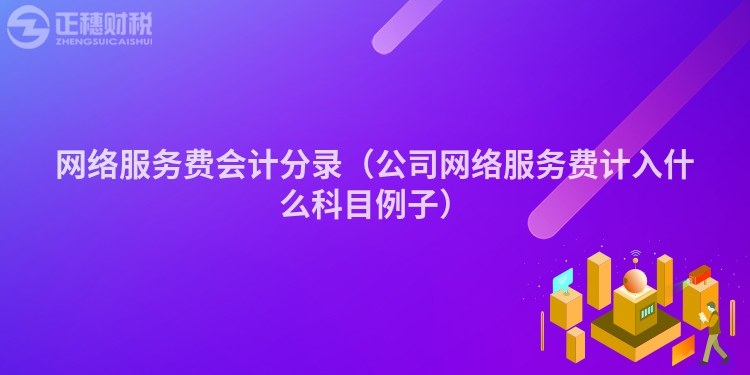 網絡服務費會計分錄（公司網絡服務費計入什么科目例子）