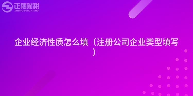 企業(yè)經濟性質怎么填（注冊公司企業(yè)類型填寫）