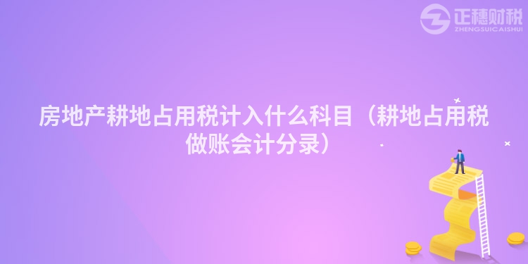 房地產(chǎn)耕地占用稅計(jì)入什么科目(耕地占用稅做賬會(huì)計(jì)分錄)