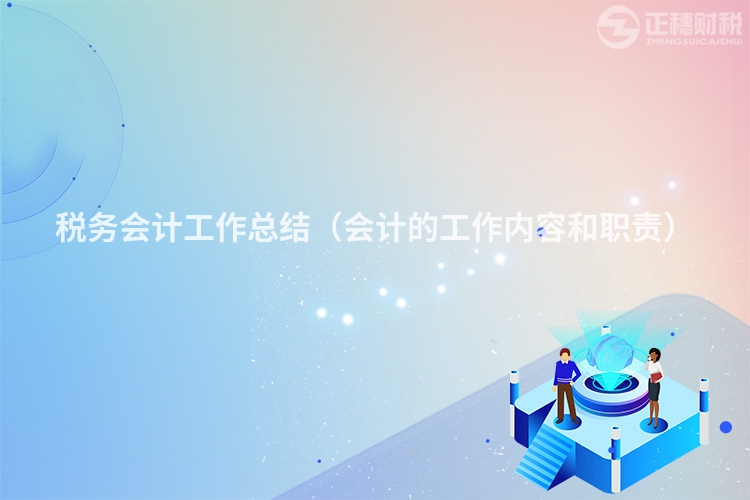 稅務(wù)會計工作總結(jié)（會計的工作內(nèi)容和職責(zé)）